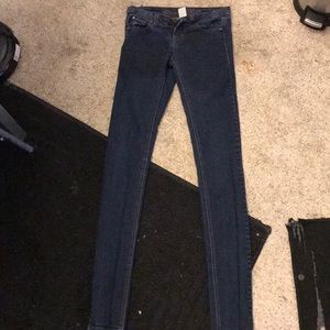 Very long jeans.